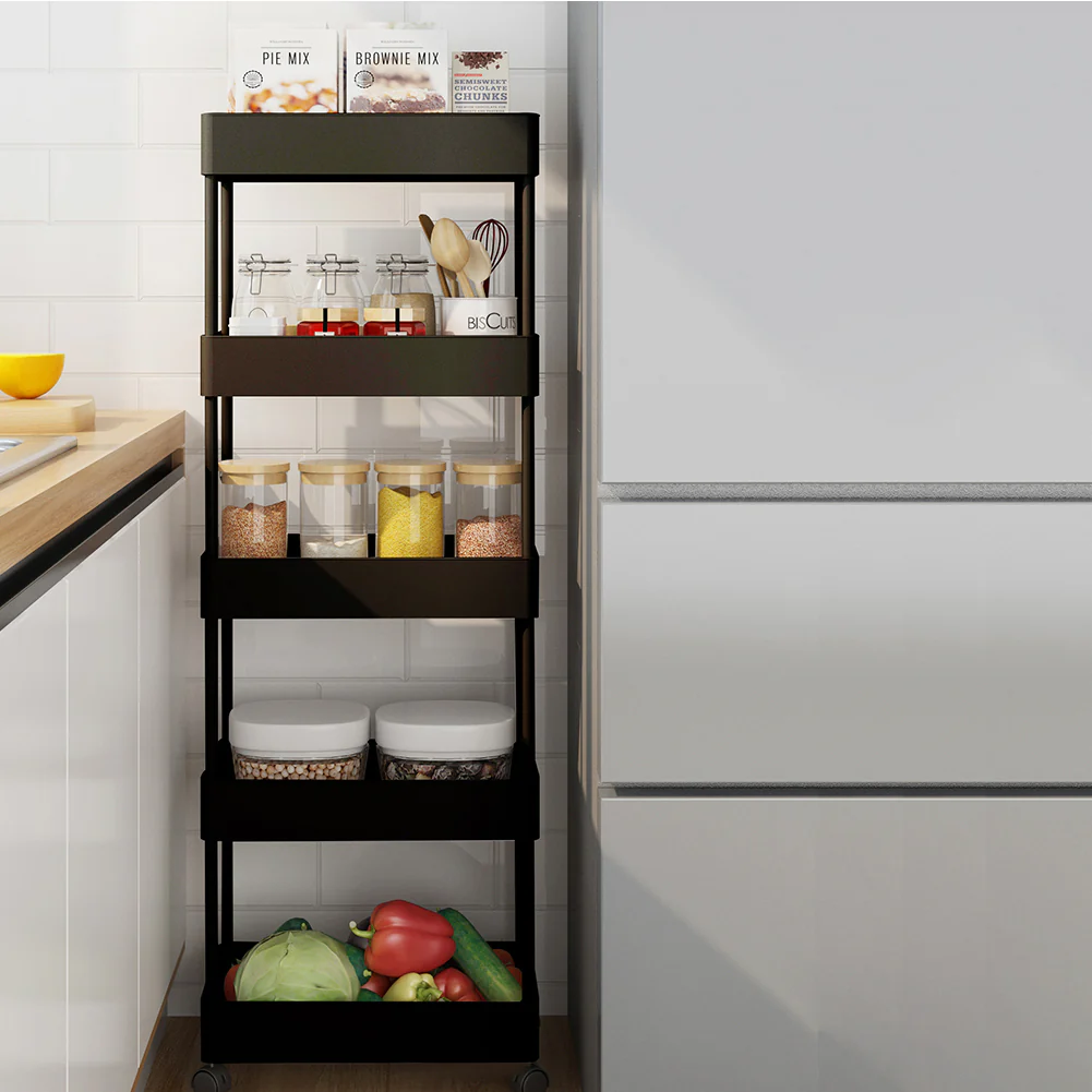Lifeideas Mobile 5 Tier Storage Rack with Casters