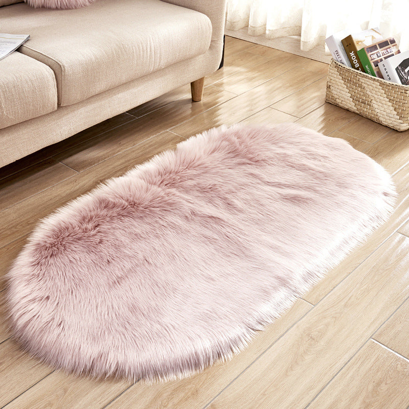 Lifeideas Oval Super Soft Shaggy Area Rug Pink