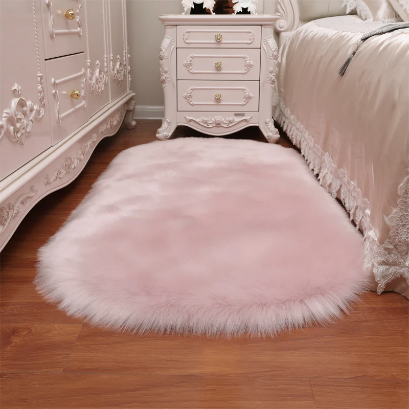 Lifeideas Oval Super Soft Shaggy Area Rug Pink - Image 2