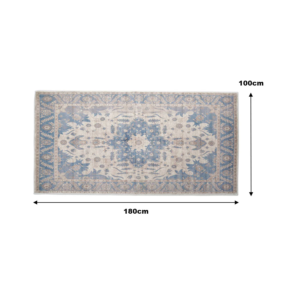 Lifeideas Rectangle Vintage Floral Area Rug - Image 3