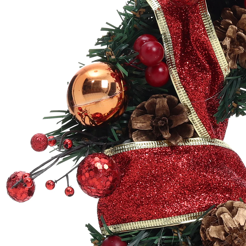 Lifeideas Red Ribbon Light-Up Christmas Wreath Decoration - Image 4