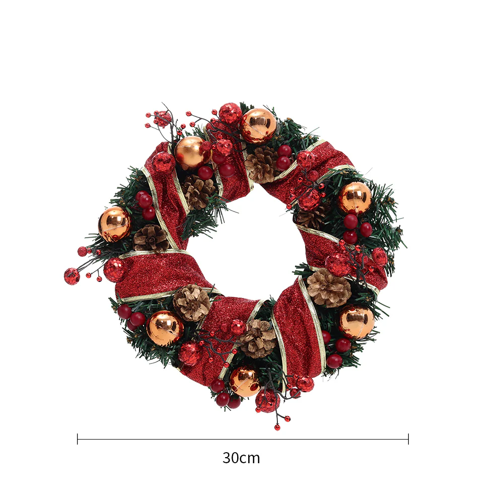 Lifeideas Red Ribbon Light-Up Christmas Wreath Decoration - Image 7