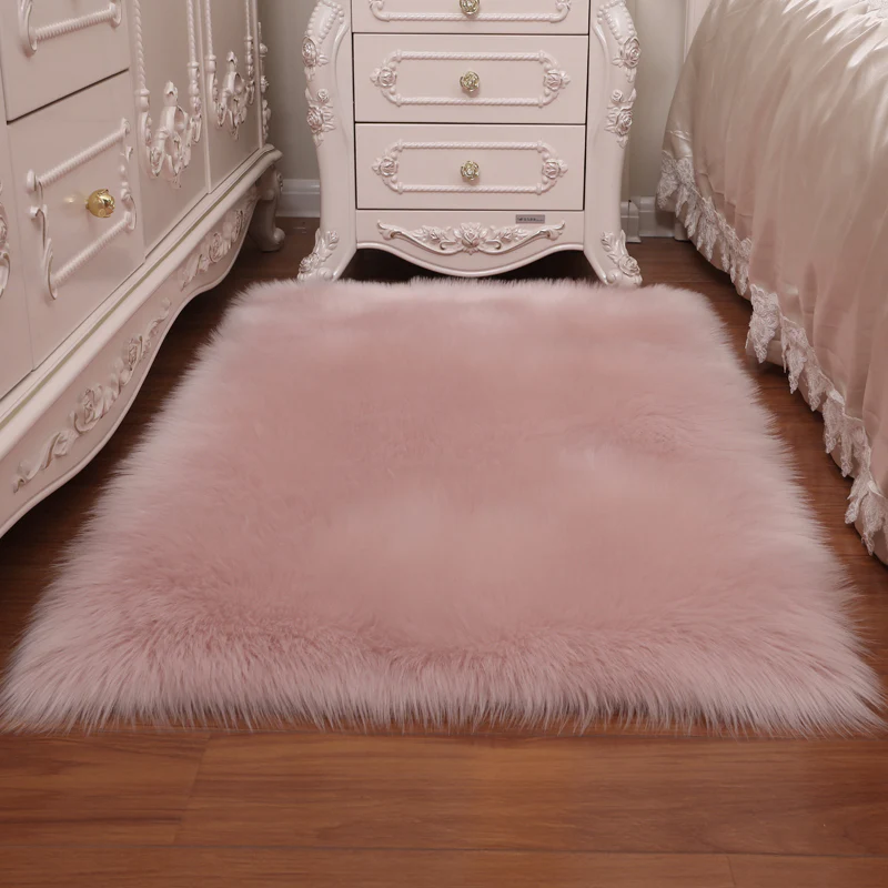 Lifeideas Retangular Super Soft Shaggy Area Rug Pink - Image 3