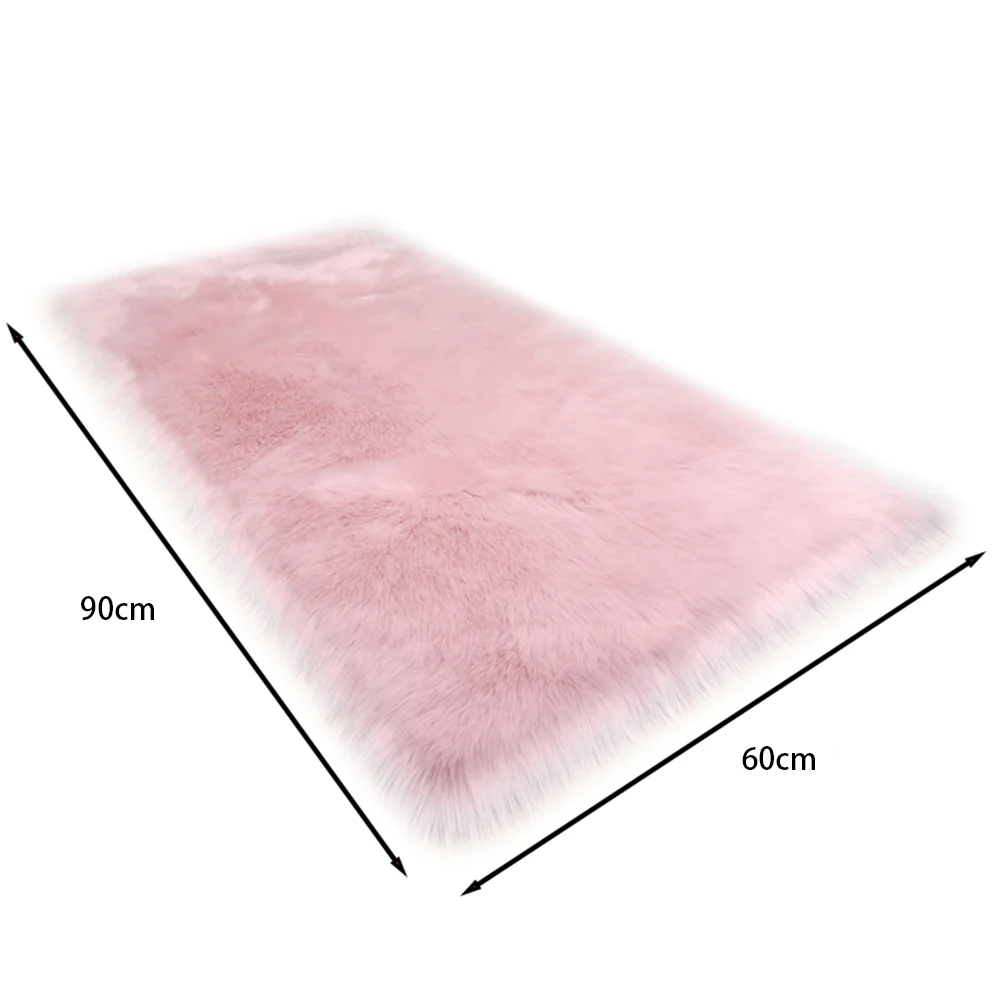 Lifeideas Retangular Super Soft Shaggy Area Rug Pink - Image 4