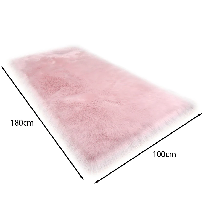 Lifeideas Retangular Super Soft Shaggy Area Rug Pink - Image 7