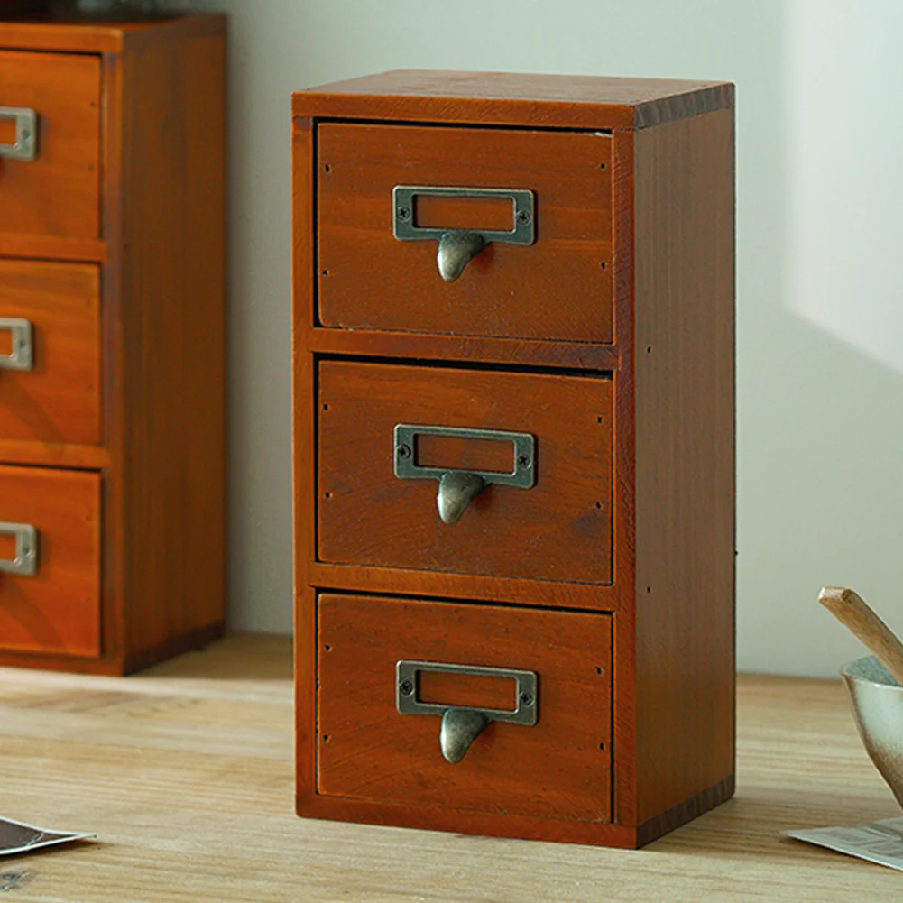 Lifeideas Retro Wooden Drawer Organizer Box - Image 2