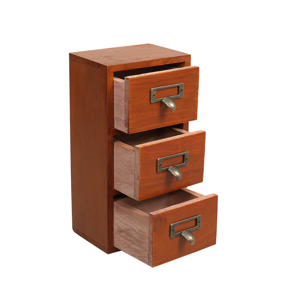 Lifeideas Retro Wooden Drawer Organizer Box - Image 6
