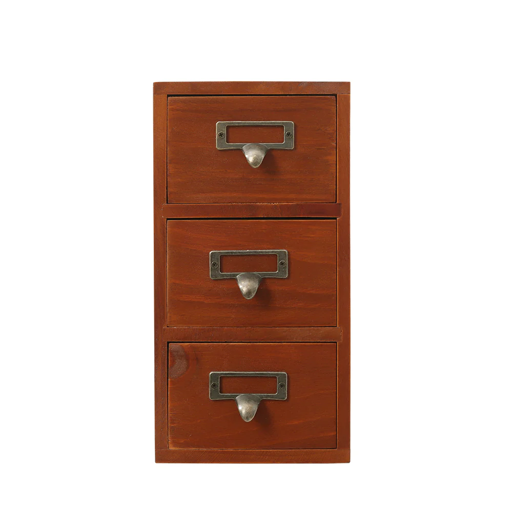 Lifeideas Retro Wooden Drawer Organizer Box - Image 8