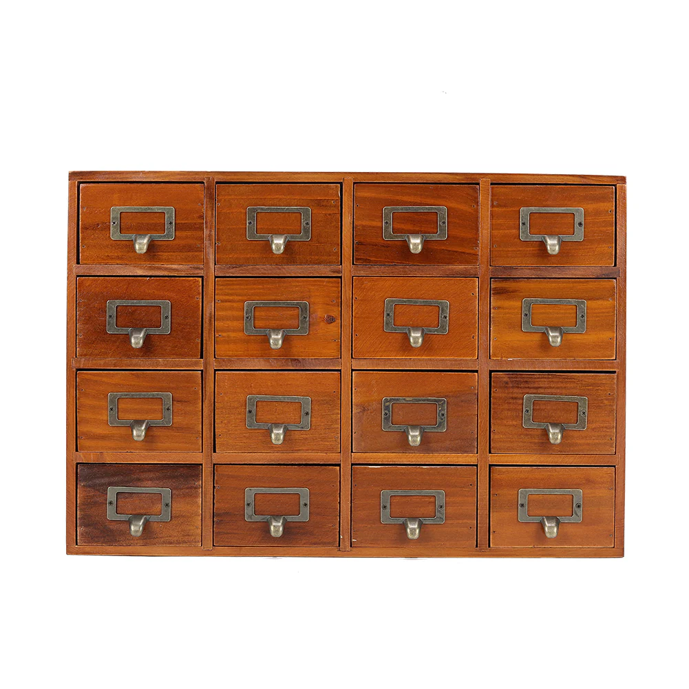 Lifeideas Retro Wooden Drawer Organzier Box - Image 3