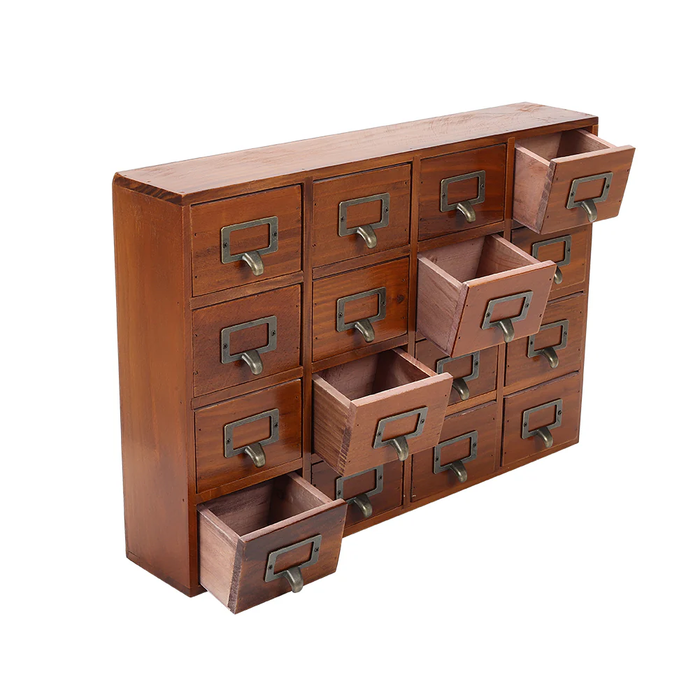 Lifeideas Retro Wooden Drawer Organzier Box - Image 5