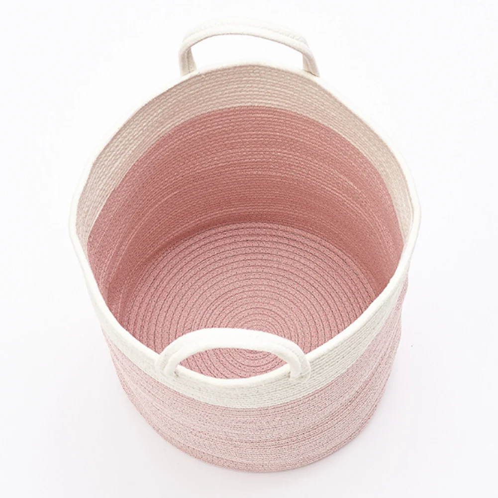 Lifeideas Round Pink Toy and Clothes Storage Basket - Image 5