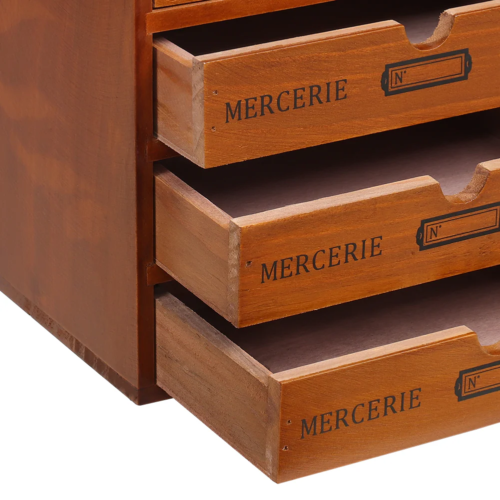 Lifeideas Rustic 4-Drawer Wooden Organizer Box - Image 7