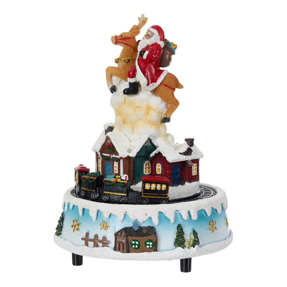 Lifeideas Santa Claus Reindeer Music Box Ornament - Image 3
