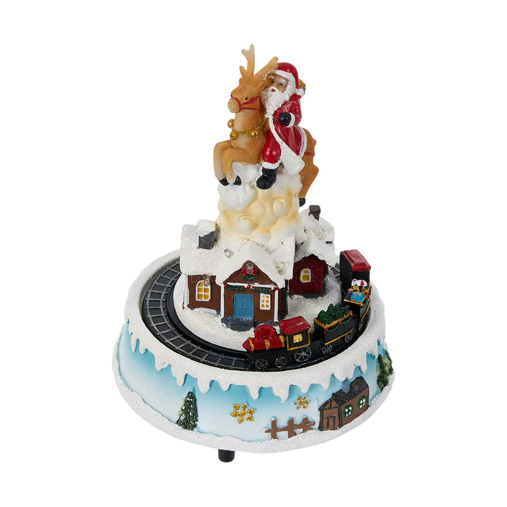 Lifeideas Santa Claus Reindeer Music Box Ornament - Image 5