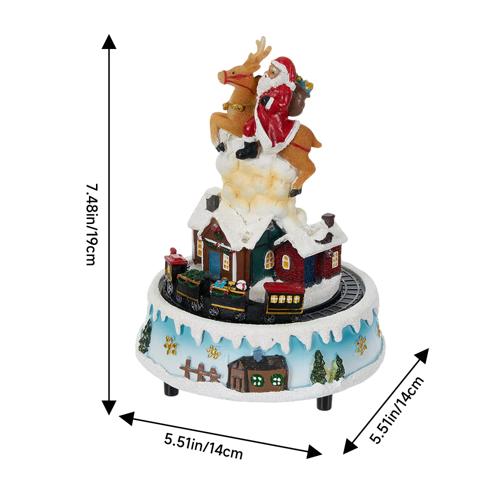 Lifeideas Santa Claus Reindeer Music Box Ornament - Image 8