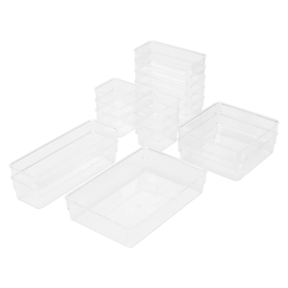 Lifeideas Set Of 12 Transparent Desktop Organisers