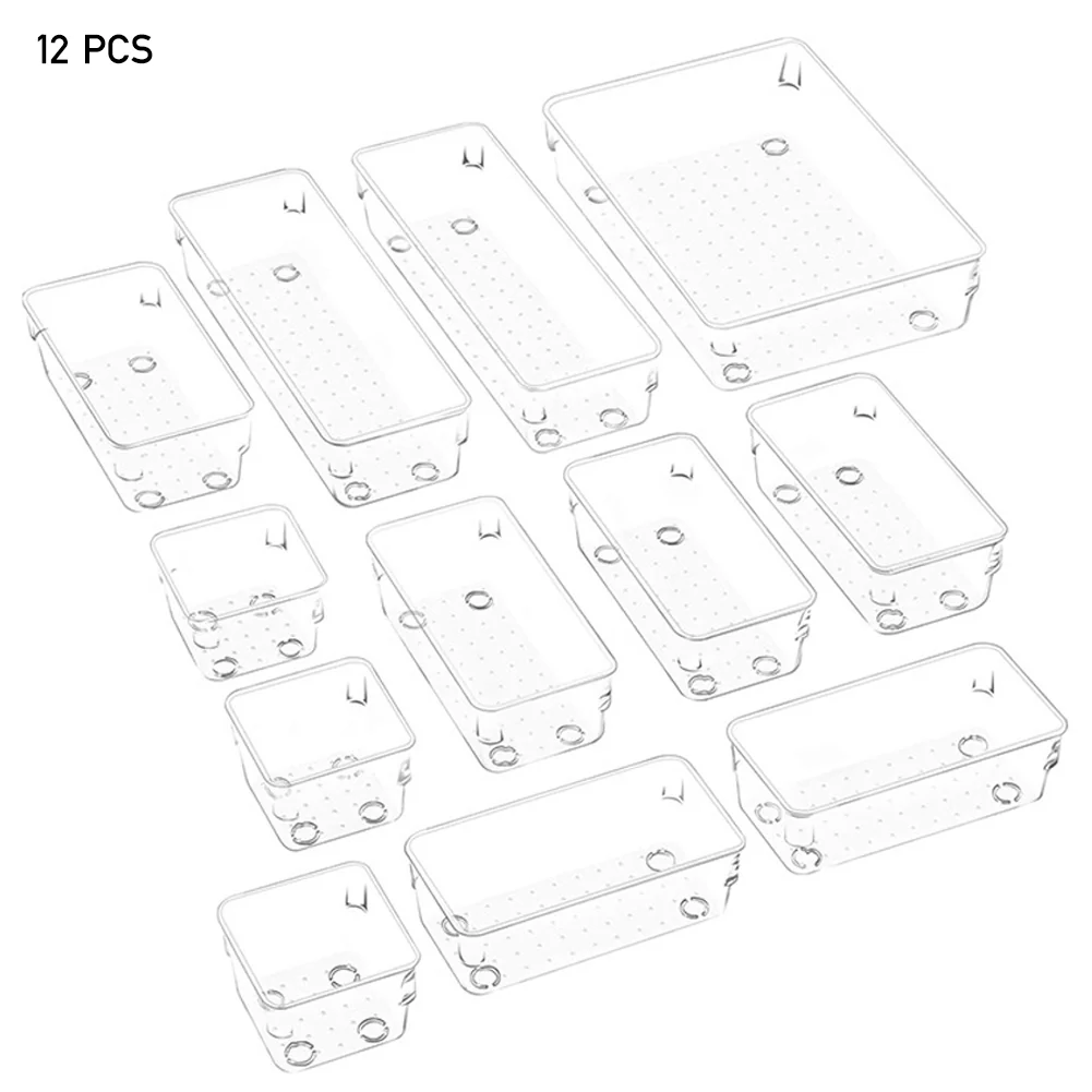 Lifeideas Set Of 12 Transparent Desktop Organisers - Image 2