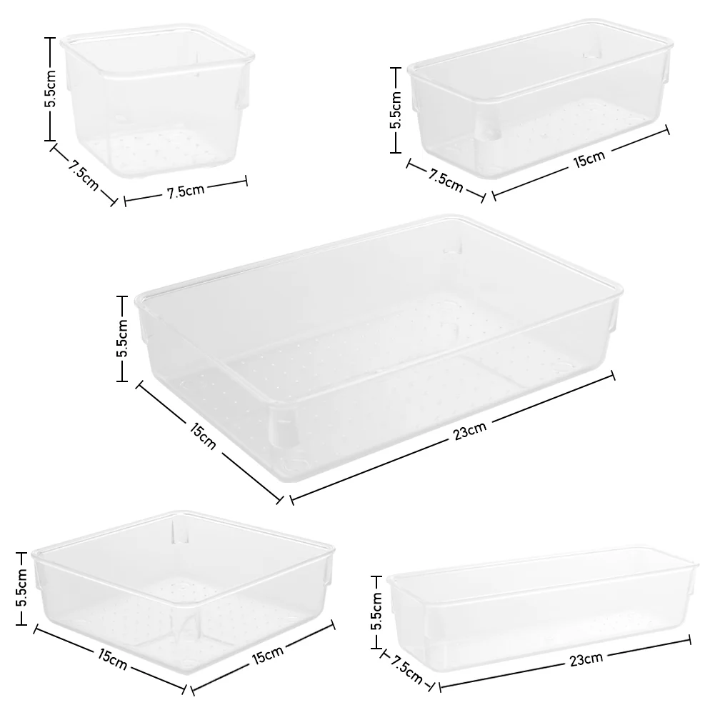 Lifeideas Set Of 12 Transparent Desktop Organisers - Image 8