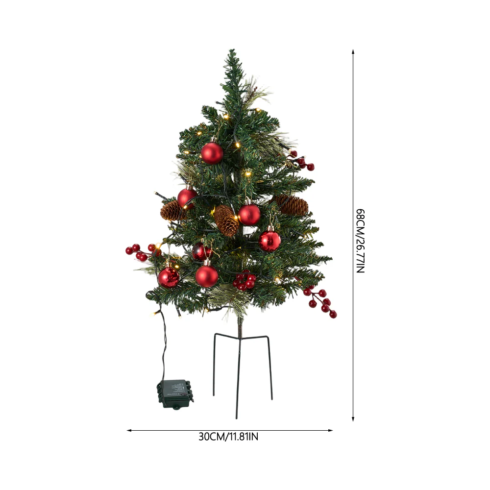 Lifeideas Set of 2 Artificial Christmas Trees with LED Decorations - Image 5