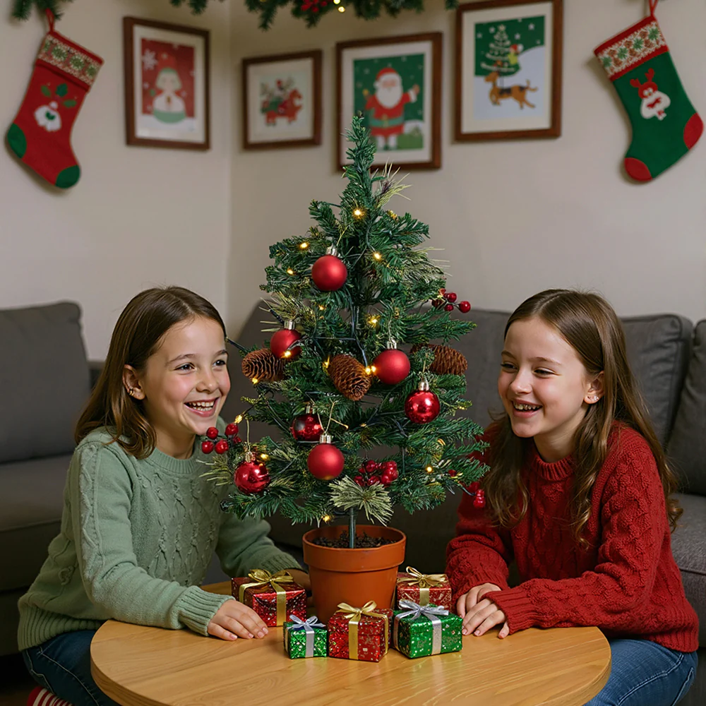 Lifeideas Set of 2 Artificial Christmas Trees with LED Decorations - Image 6