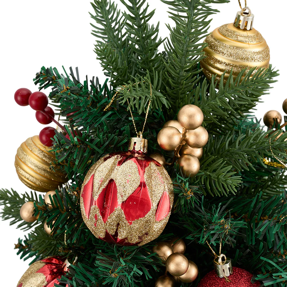 Lifeideas Set of 2 Pre-Lit Artificial Christmas Trees with Tripod Stakes - Image 5