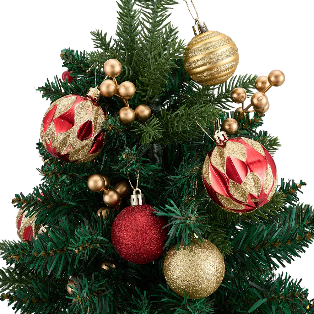 Lifeideas Set of 2 Pre-Lit Artificial Christmas Trees with Tripod Stakes - Image 6