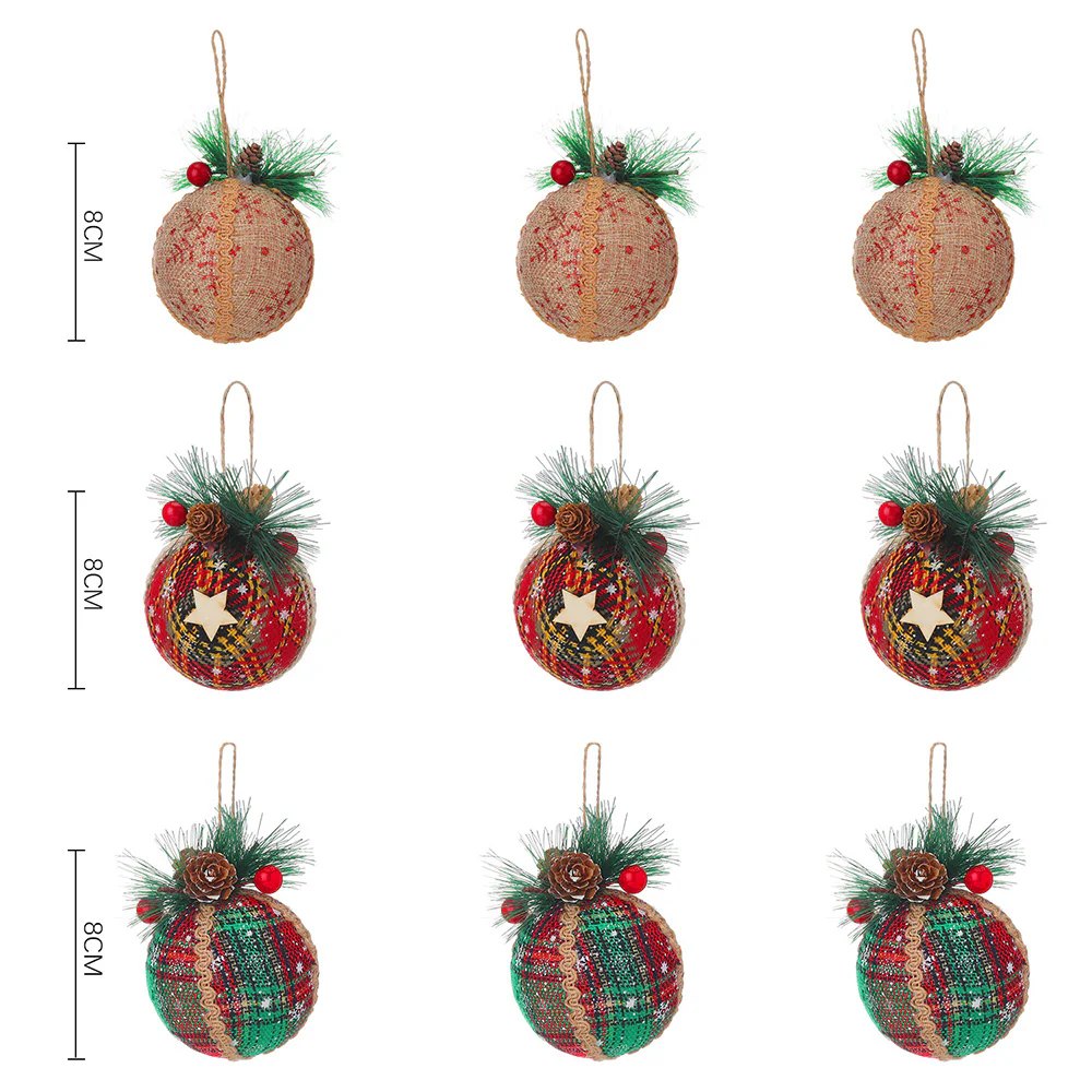 Lifeideas Set of 9 Hanging Christmas Bauble Decorations - Image 9