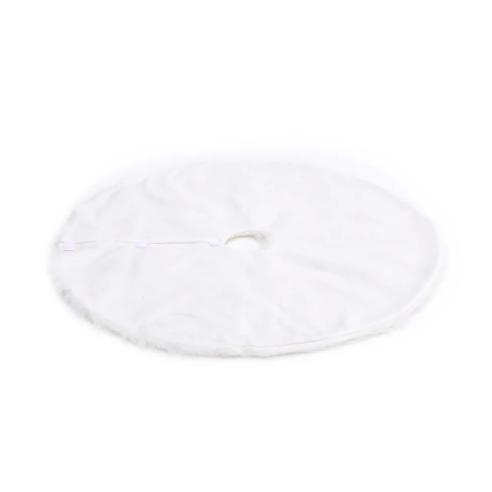 Lifeideas Snow White Plush Tree Skirt for Holiday Decor - Image 3