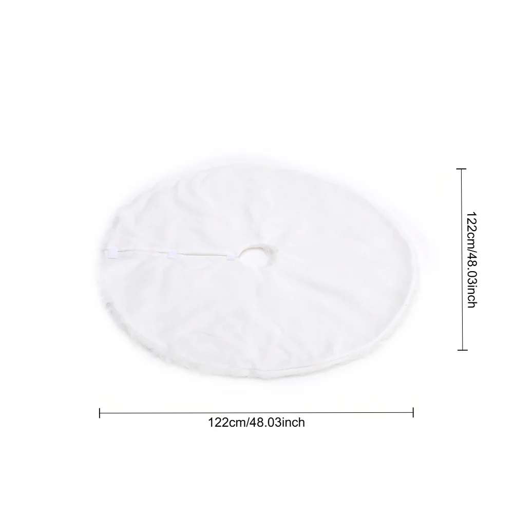 Lifeideas Snow White Plush Tree Skirt for Holiday Decor - Image 6