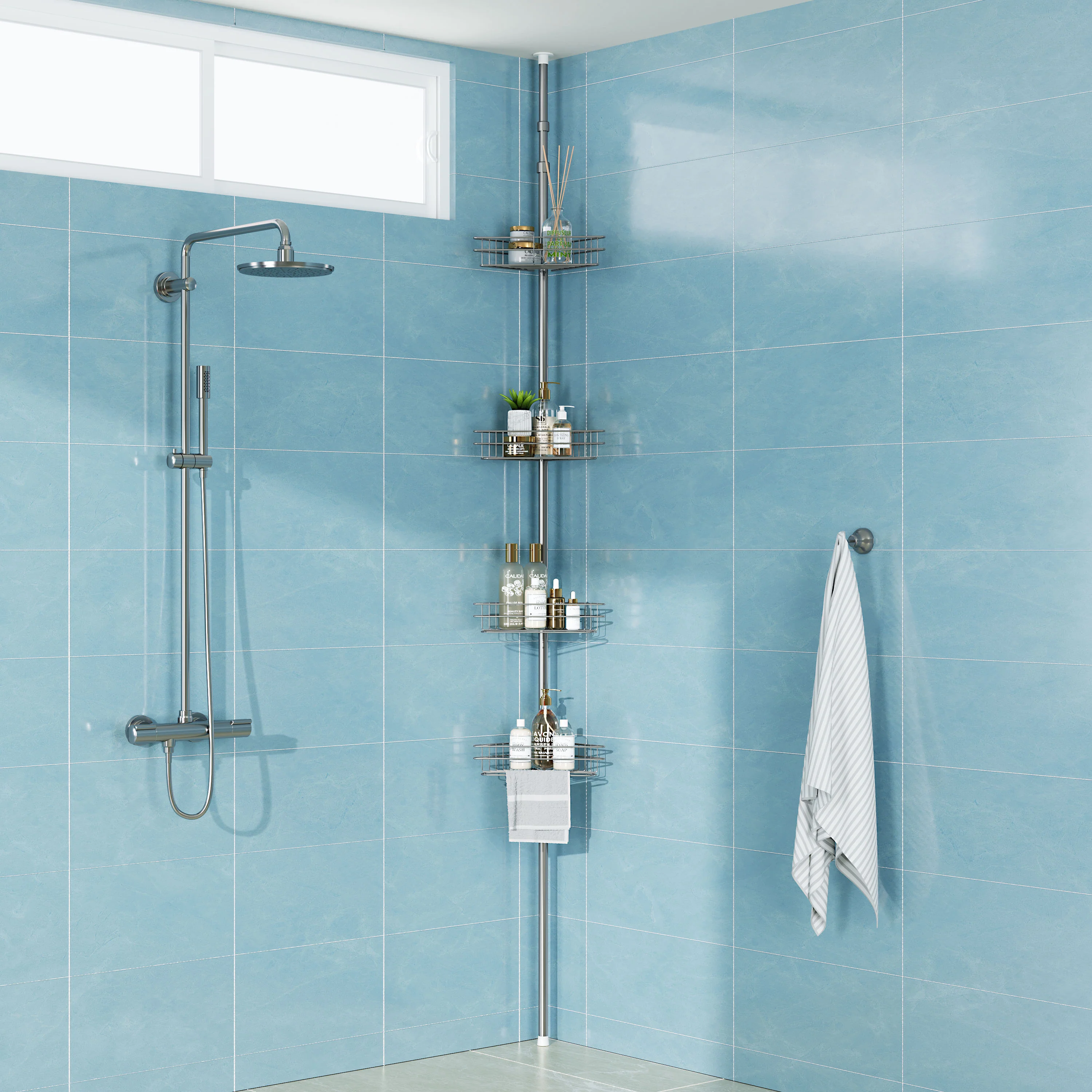 Lifeideas Space-Saving Bathroom Corner Organizer Tower