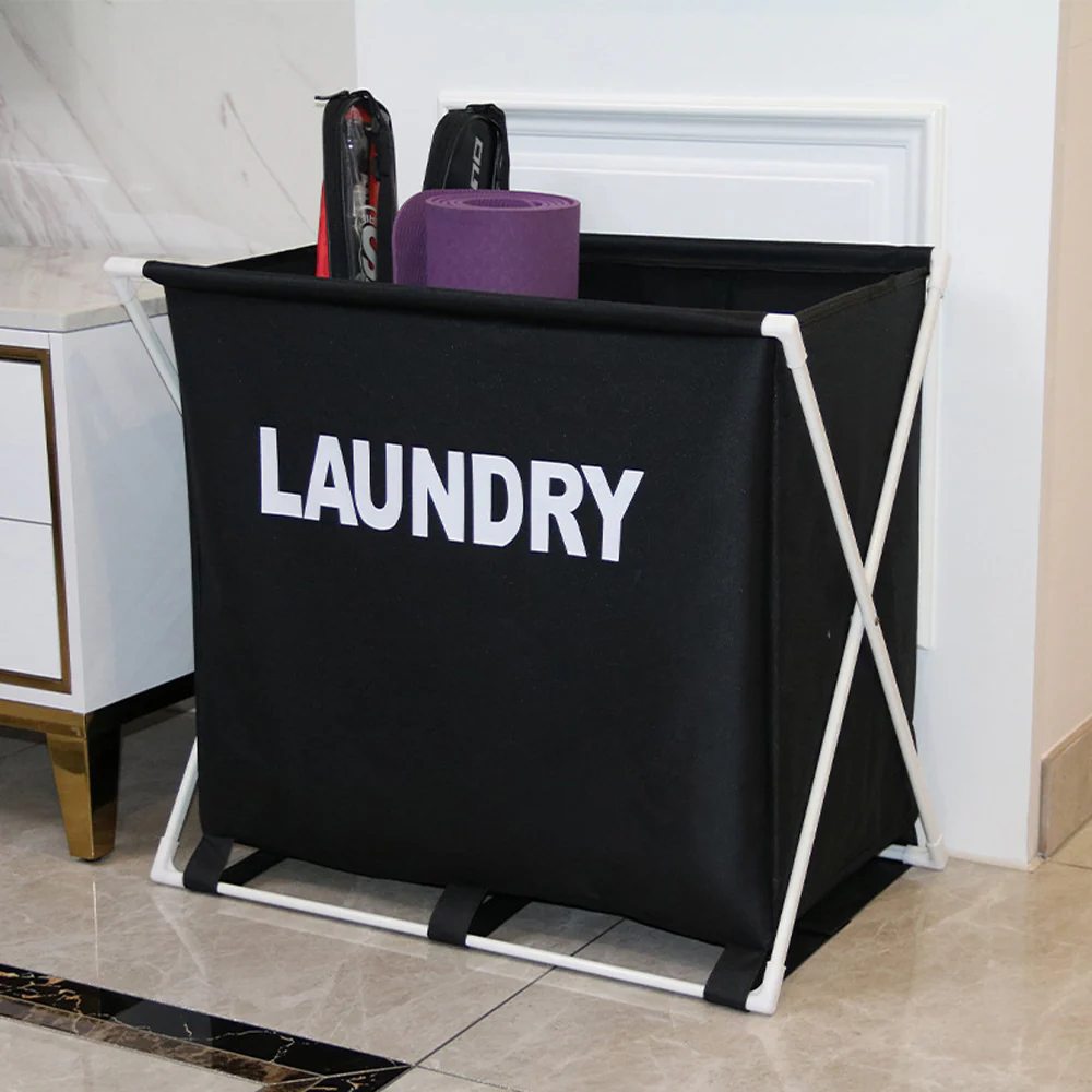 Lifeideas Space-Saving Laundry Basket with Handles - Image 2