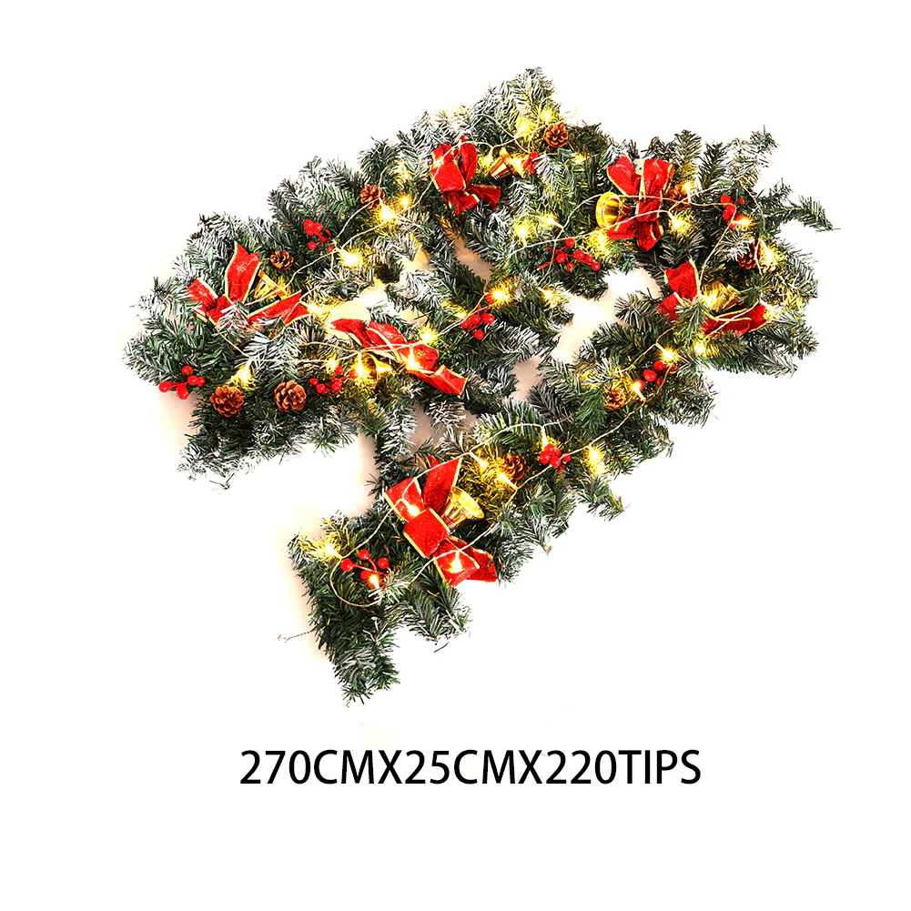 Lifeideas Spruced Artificial Lighted Christmas Garland Holiday Decoration - Image 7