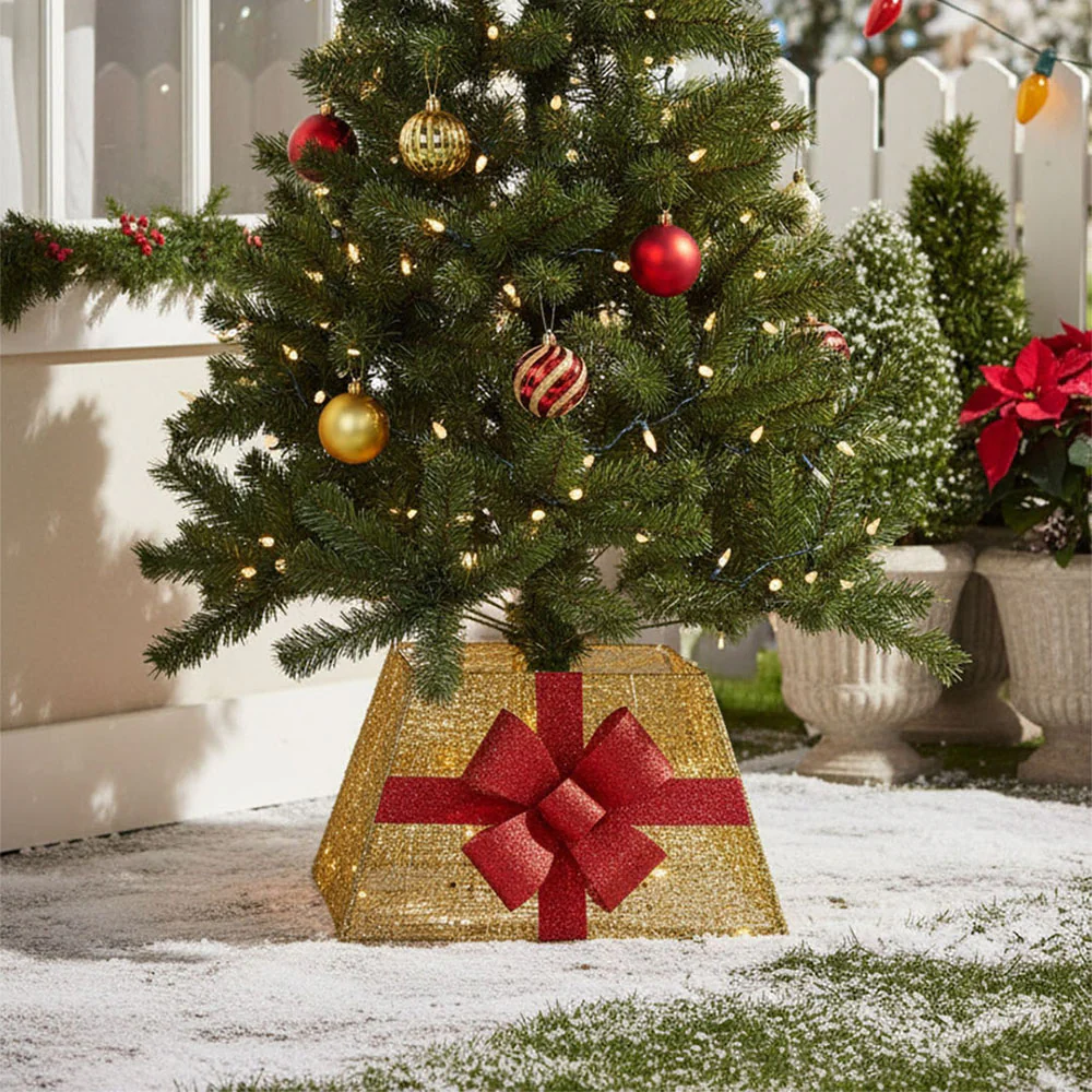 Lifeideas Square Tree Collar Basket with Bow - Image 2