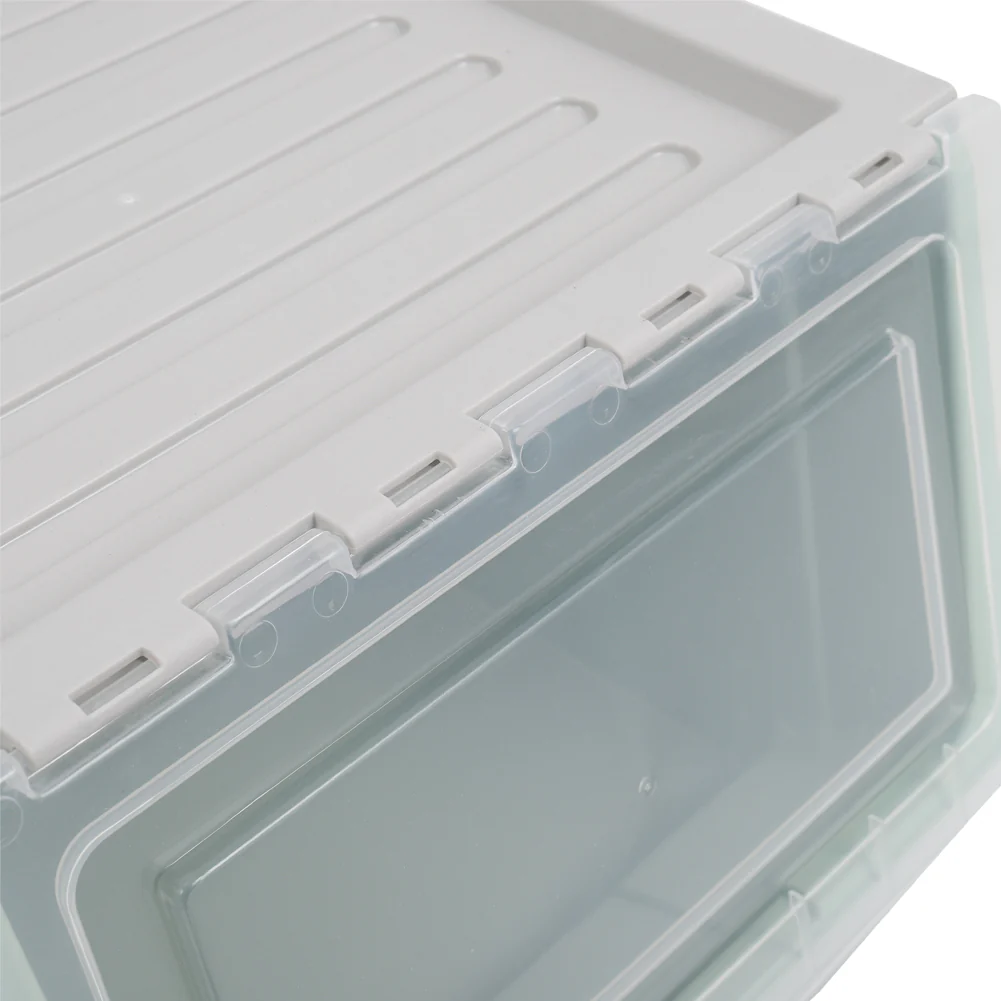 Lifeideas Stackable Plastic Storage Box with Lid and Wheels - Image 4