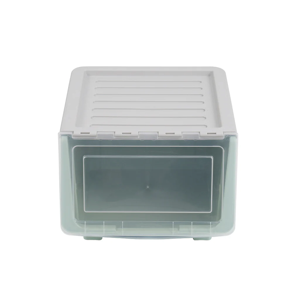 Lifeideas Stackable Plastic Storage Box with Lid and Wheels - Image 7