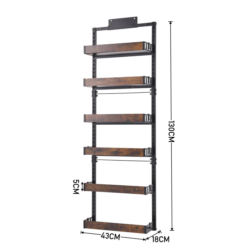 Lifeideas Steel and Wood Over-the-Door Kitchen Pantry Organizer - Image 8