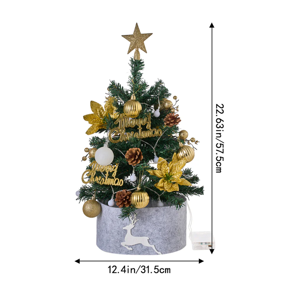 Lifeideas Tabletop Artificial Christmas Tree Decoration with String Light - Image 6