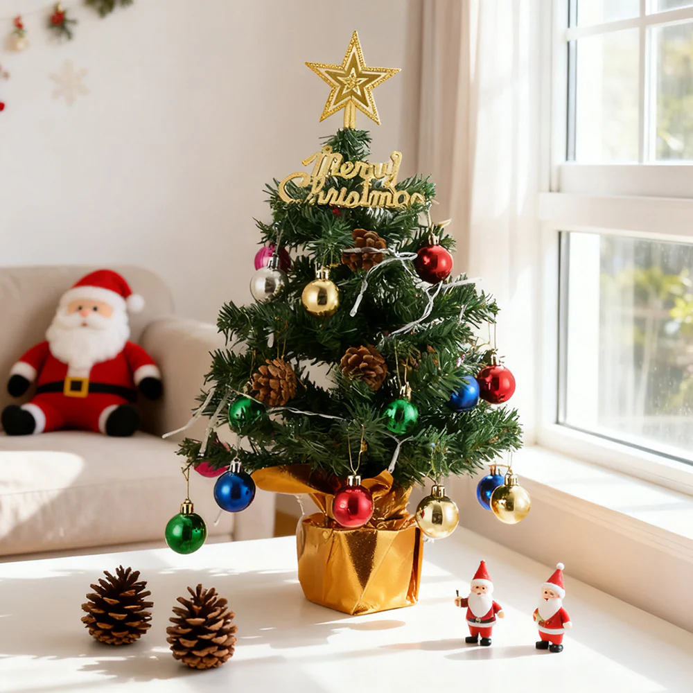 Lifeideas Tabletop Christmas Tree Decoration with LED String Light