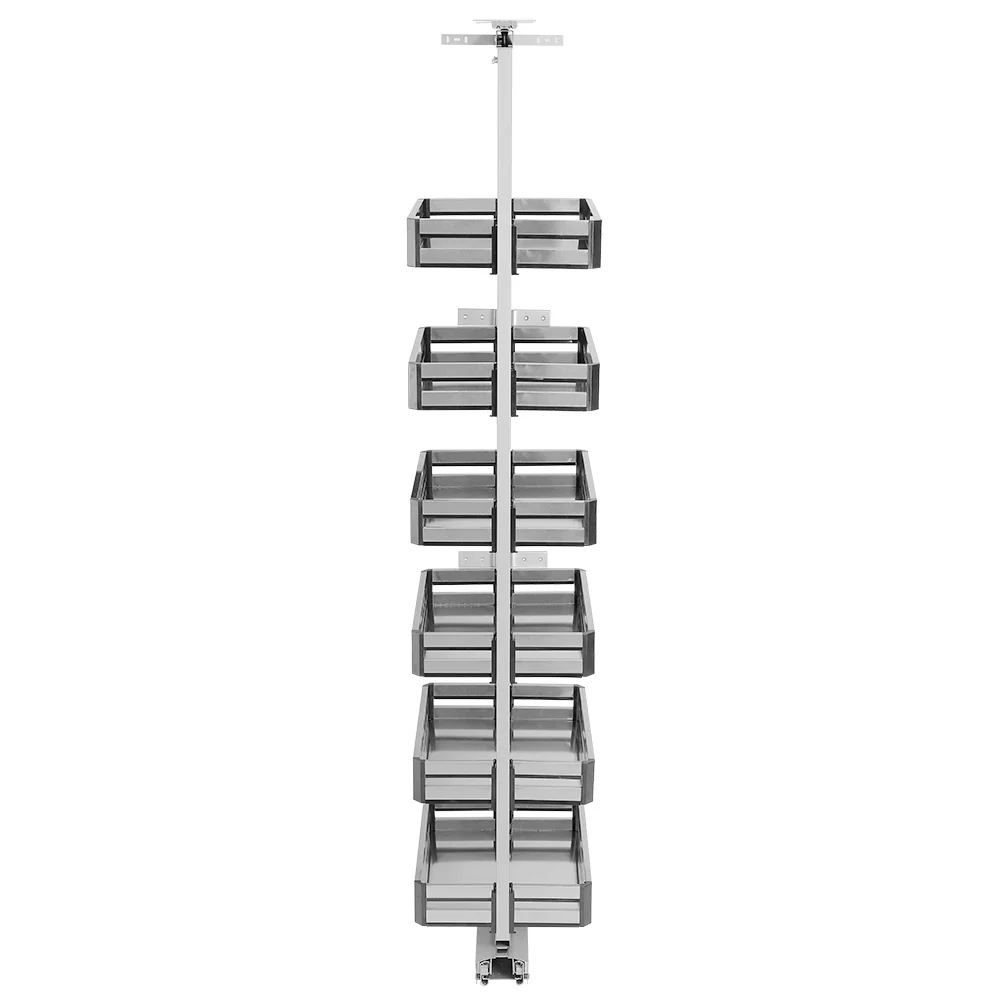 Lifeideas Tall and Narrow 6-Tier Metal Kitchen Pull-out Kitchen Cabinet Basket Shelf - Image 4