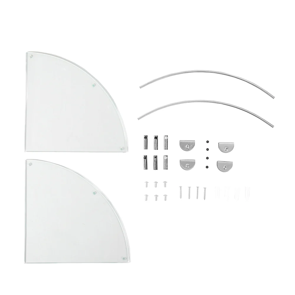 Lifeideas Tempered Glass Wall Shelf 1-Tier Set - Image 5