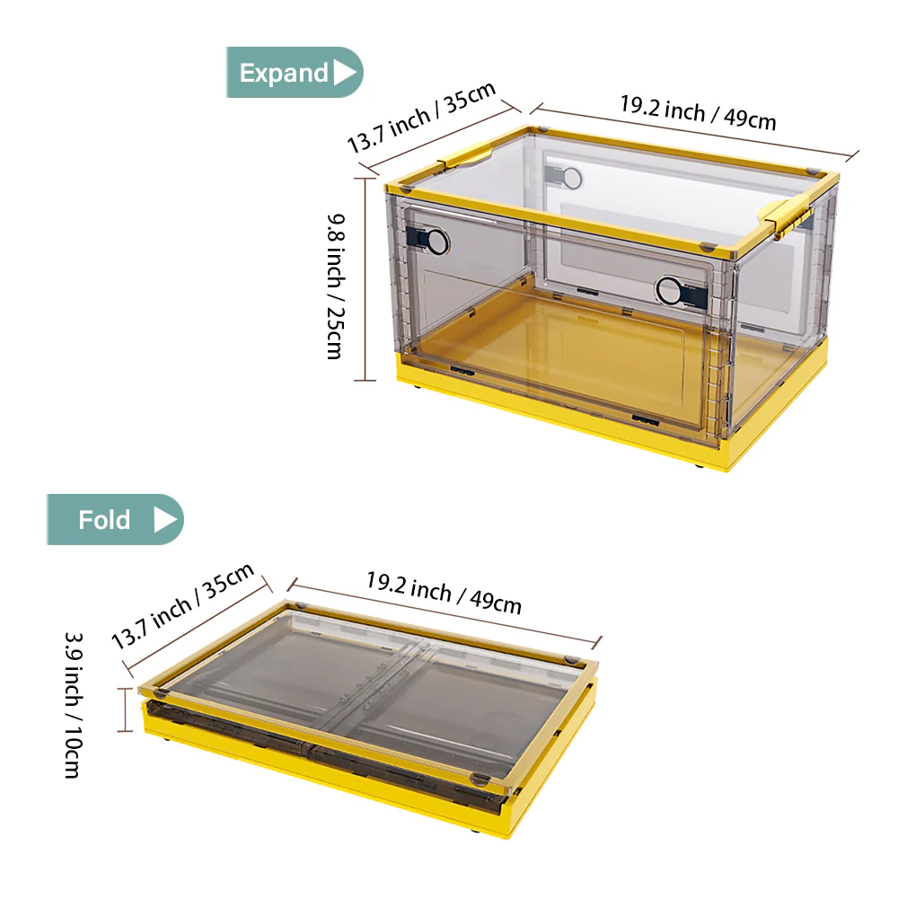 Lifeideas Transparent Folding Storage Boxes - Image 8