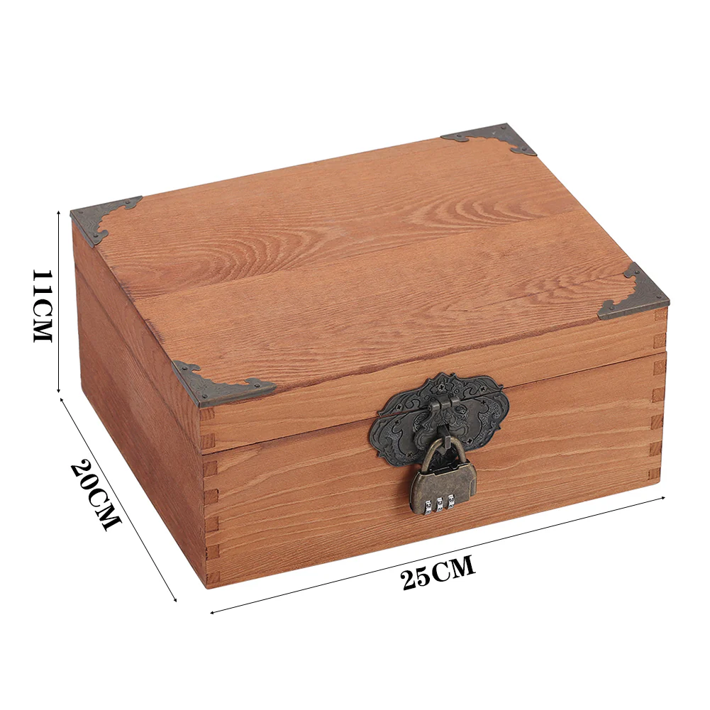Lifeideas Vintage Wooden Storage Box - Image 3