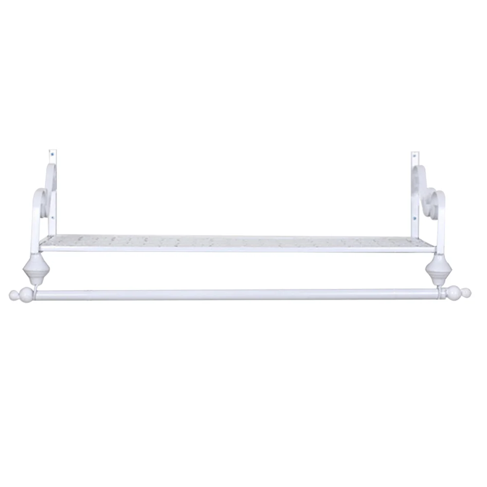 Lifeideas Wall Mounted Metal Clothes Garment Shop Display Rack with Shelf - Image 3
