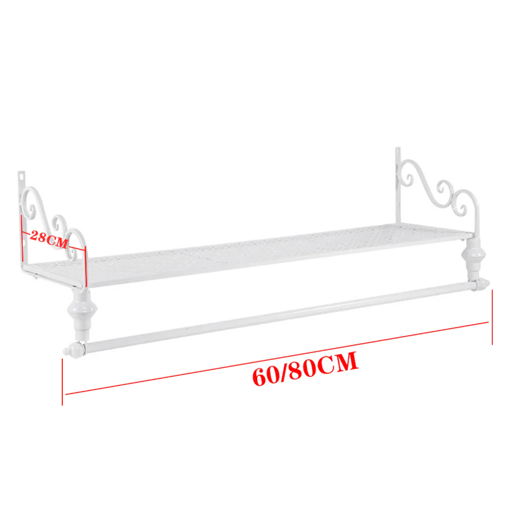 Lifeideas Wall Mounted Metal Clothes Garment Shop Display Rack with Shelf - Image 4