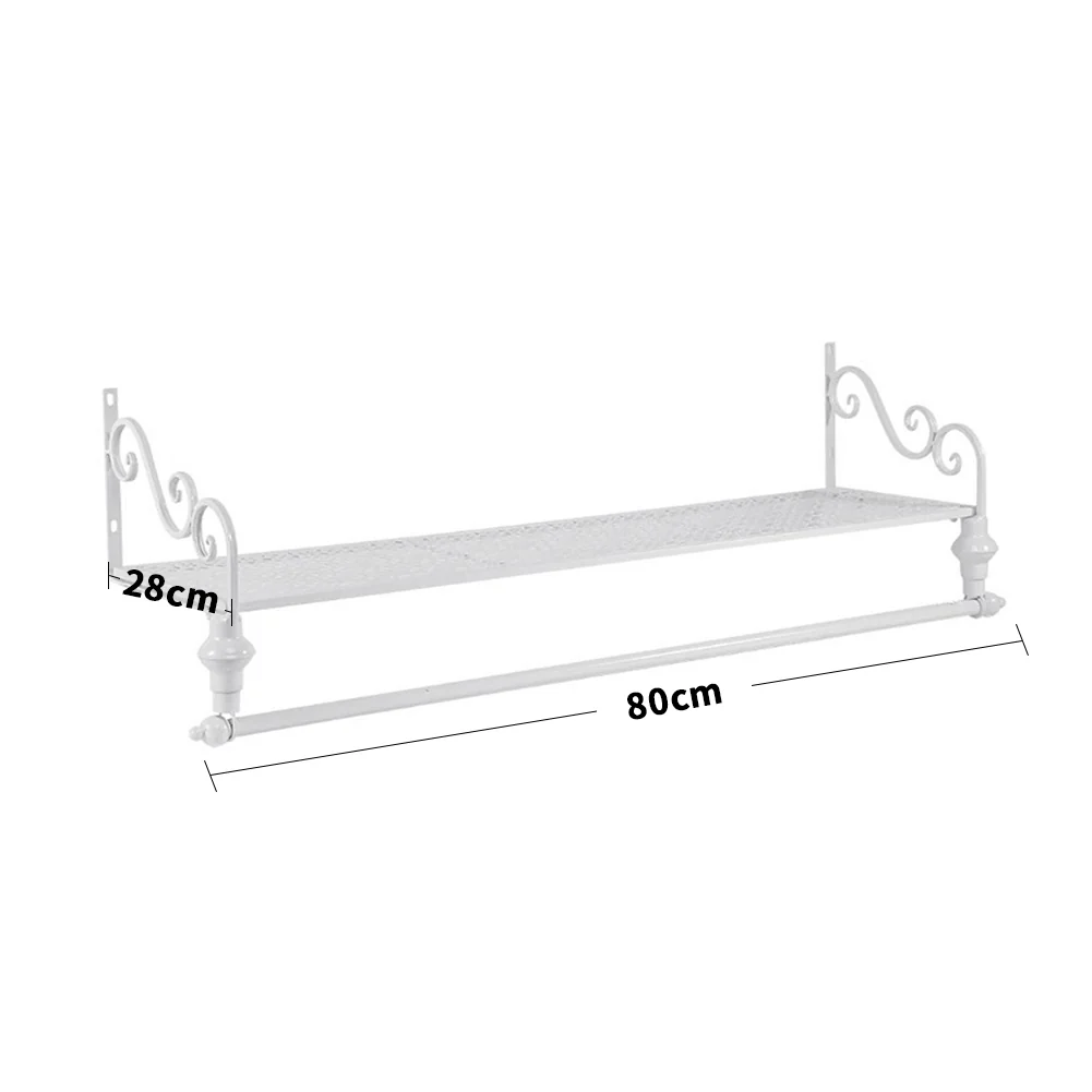 Lifeideas Wall Mounted Metal Clothes Garment Shop Display Rack with Shelf - Image 5