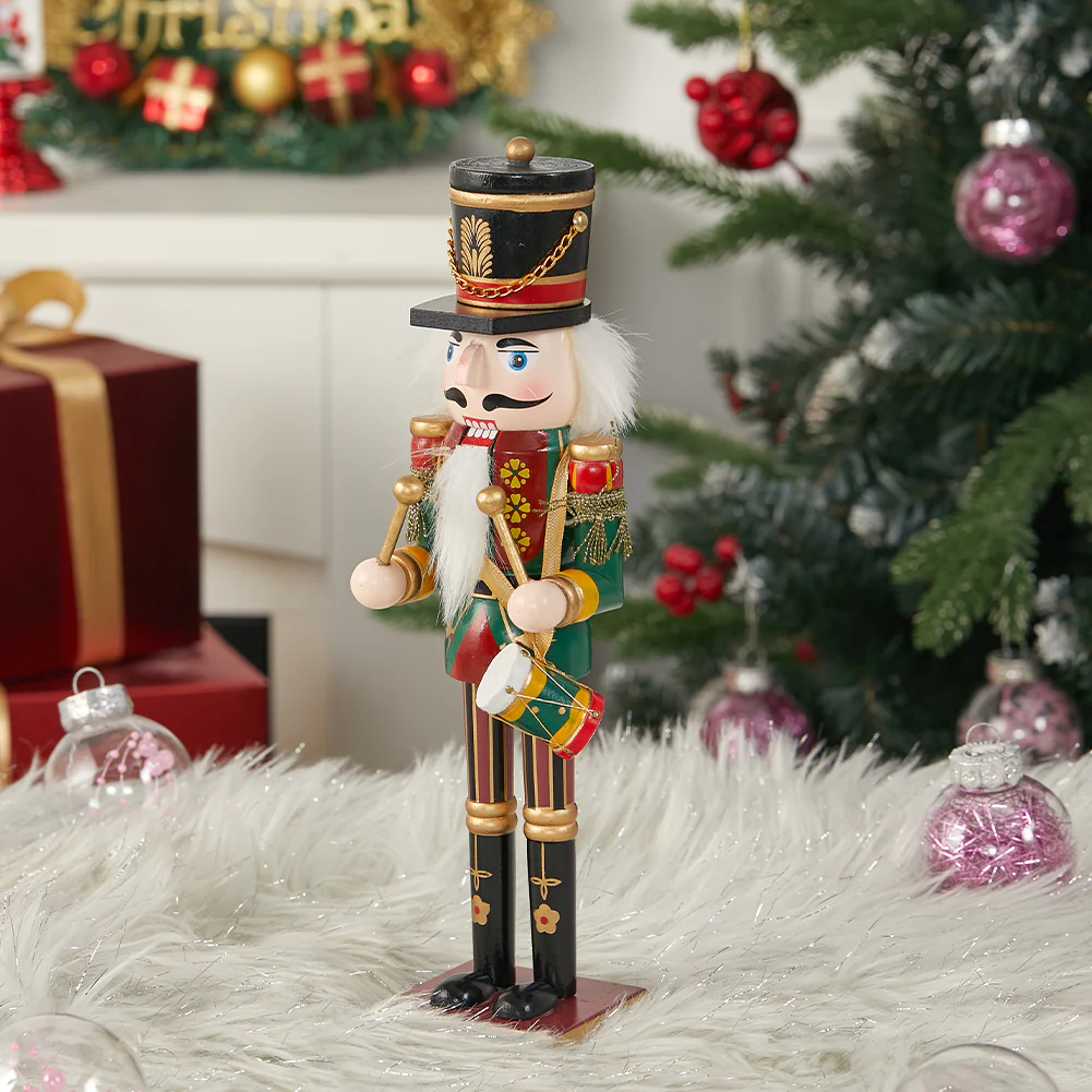 Lifeideas Wooden Nutcracker Soldier Figurine Christmas Ornament