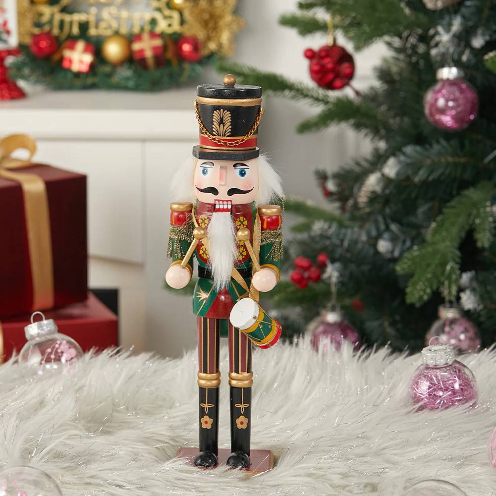 Lifeideas Wooden Nutcracker Soldier Figurine Christmas Ornament - Image 2