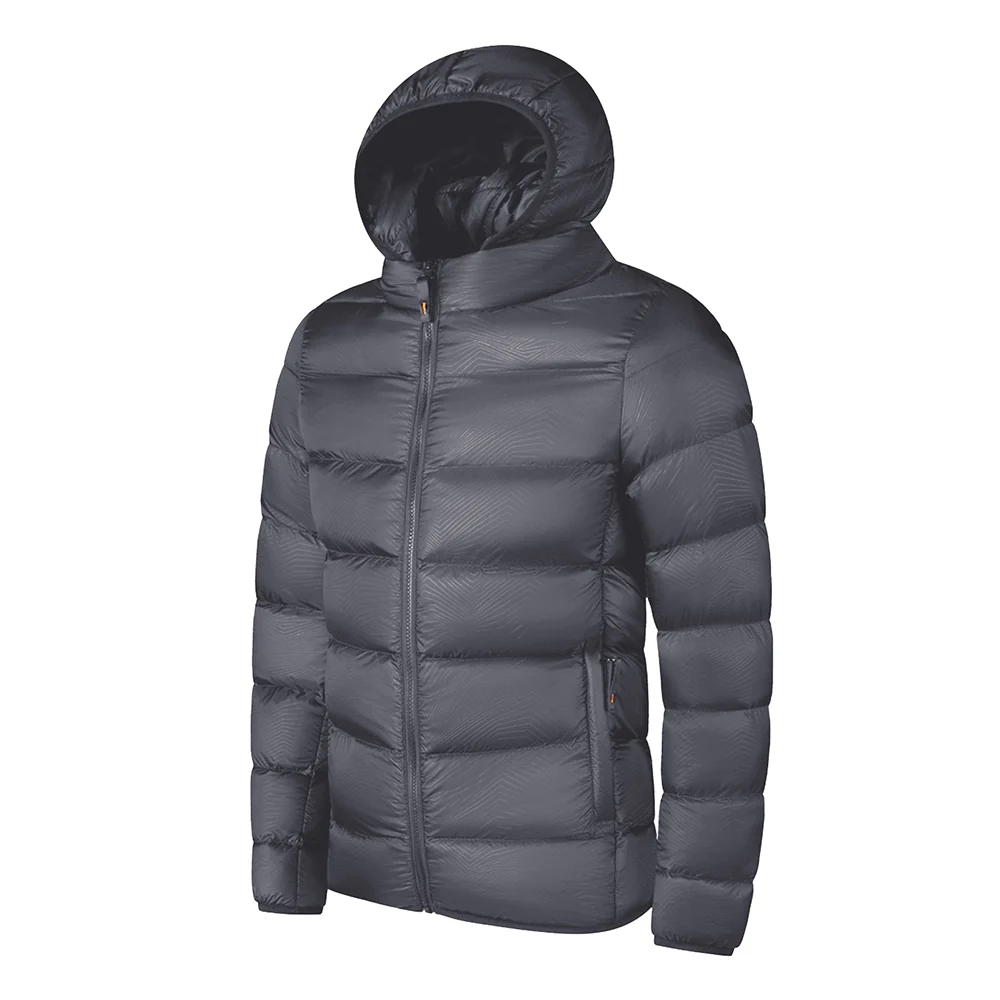 Lightweight Hooded Padded Jacket - Grey - Image 3
