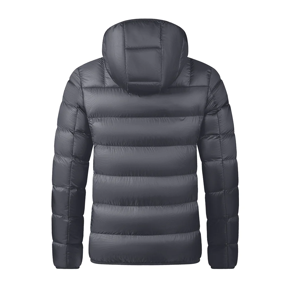Lightweight Hooded Padded Jacket - Grey - Image 4