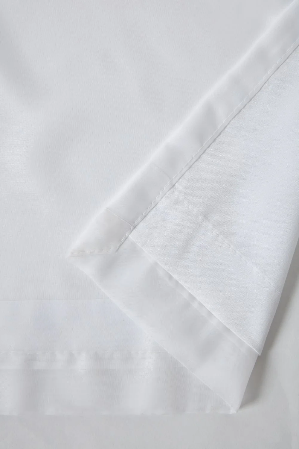 Lined Eyelet Voile Curtain Pair in White 46x54 - Image 2